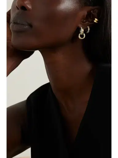Yvonne Léon 9-karat White And Yellow Gold Diamond Single Earring | Thumbnail 4