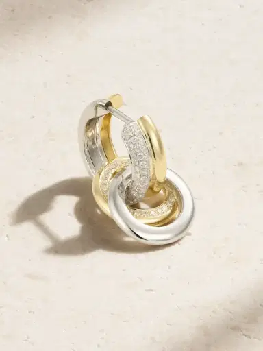 Yvonne Léon 9-karat White And Yellow Gold Diamond Single Earring | Thumbnail 1