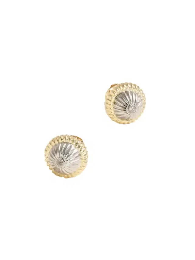 9-karat White And Yellow Gold Diamond Earrings