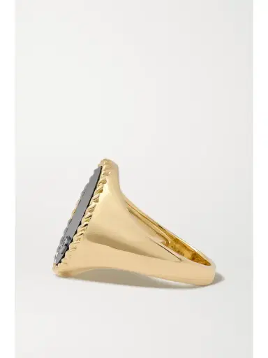Yvonne Léon 9-karat Gold, Onyx And Diamond Signet Ring | Thumbnail 5