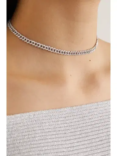 SHAY Mini 18-karat White Gold Diamond Choker | Thumbnail 2 SHAY Mini 18-karat White Gold Diamond Choker | Thumbnail 2