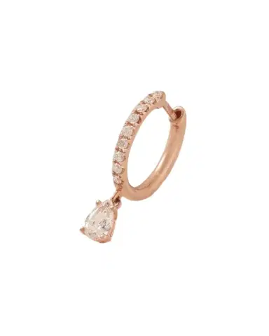 Anita Ko Huggies 18-karat Rose Gold Diamond Single Hoop Earring | Thumbnail 1 Anita Ko Huggies 18-karat Rose Gold Diamond Single Hoop Earring | Thumbnail 1