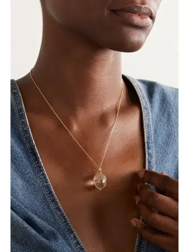 OLE LYNGGAARD COPENHAGEN Acorn 18-karat Gold Quartz Necklace | Thumbnail 2 OLE LYNGGAARD COPENHAGEN Acorn 18-karat Gold Quartz Necklace | Thumbnail 2