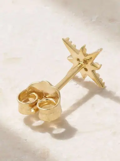 Sydney Evan Mini Starburst 14-karat Gold Diamond Single Earring | Thumbnail 3 Sydney Evan Mini Starburst 14-karat Gold Diamond Single Earring | Thumbnail 3