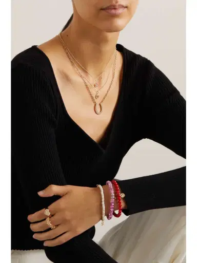 Sydney Evan Starburst Horseshoe 14-karat Gold Diamond Necklace | Thumbnail 5 Sydney Evan Starburst Horseshoe 14-karat Gold Diamond Necklace | Thumbnail 5