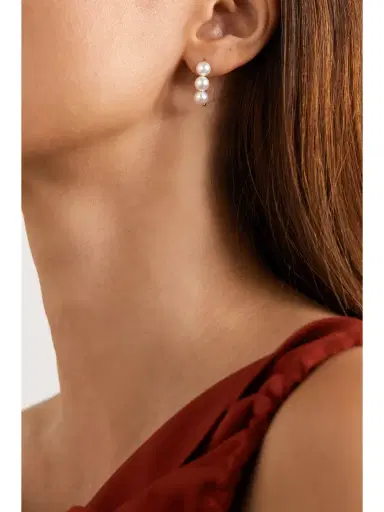 Mizuki 14-karat Gold Pearl Earrings | Thumbnail 2 Mizuki 14-karat Gold Pearl Earrings | Thumbnail 2