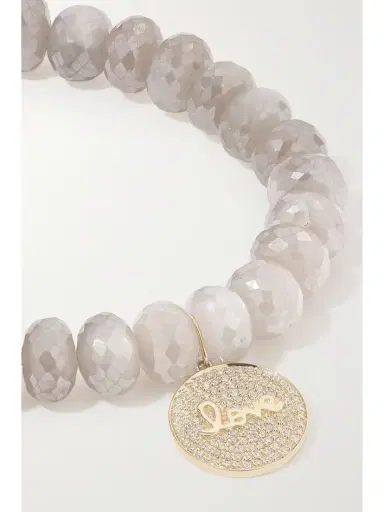 Sydney Evan Love Script 14-karat Gold, Moonstone And Diamond Bracelet | Thumbnail 4 Sydney Evan Love Script 14-karat Gold, Moonstone And Diamond Bracelet | Thumbnail 4