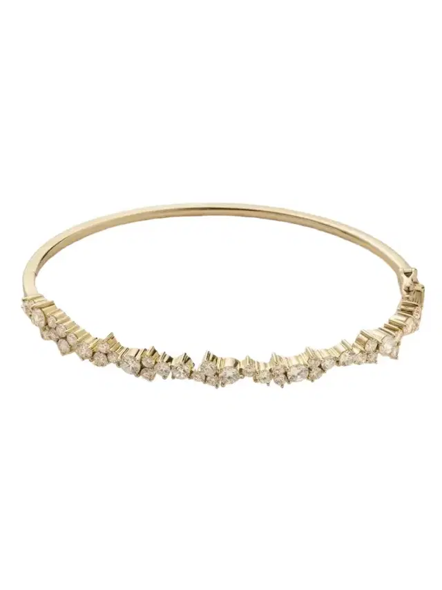 14-karat Gold Diamond Bangle