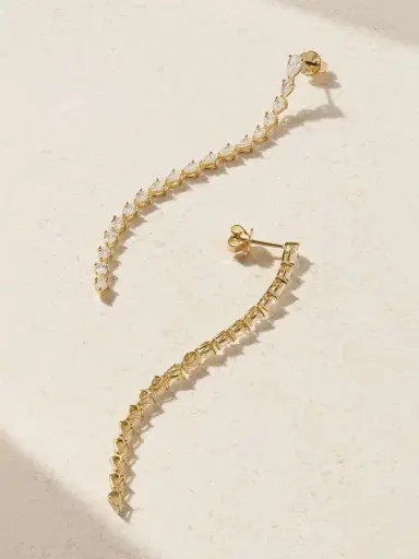 Anita Ko Olive 18-karat Gold Diamond Earrings | Thumbnail 3 Anita Ko Olive 18-karat Gold Diamond Earrings | Thumbnail 3