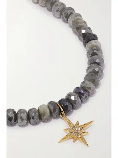 Sydney Evan Small Starburst 14-karat Gold, Silverite And Diamond Bracelet | Thumbnail 4 Sydney Evan Small Starburst 14-karat Gold, Silverite And Diamond Bracelet | Thumbnail 4