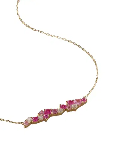 Sydney Evan Cocktail Bar 14-karat Gold, Sapphire And Diamond Necklace | Thumbnail 1 Sydney Evan Cocktail Bar 14-karat Gold, Sapphire And Diamond Necklace | Thumbnail 1
