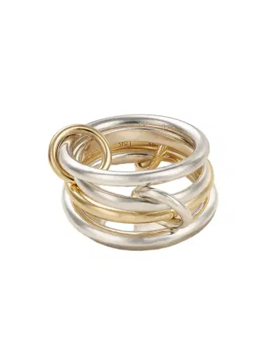 Spinelli Kilcollin Cancer Set Of Four 18-karat Gold And Sterling Silver Ring - 8 | Thumbnail 1 Spinelli Kilcollin Cancer Set Of Four 18-karat Gold And Sterling Silver Ring - 8 | Thumbnail 1