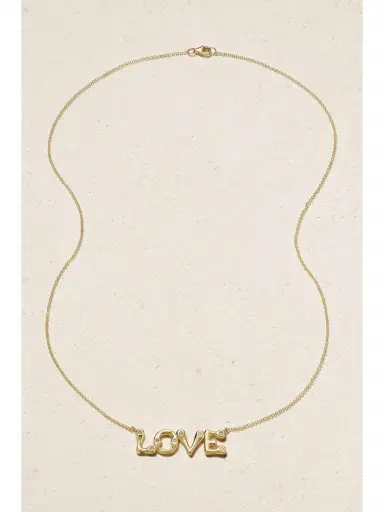 Brent Neale Bubble Letter Love 18-karat Gold Diamond Necklace | Thumbnail 4