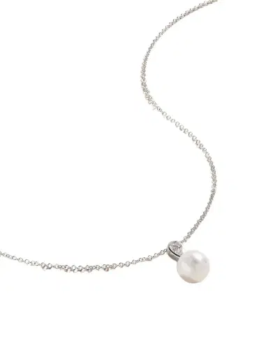 Mikimoto Morning Dew 18-karat White Gold, Pearl And Diamond Necklace | Thumbnail 1 Mikimoto Morning Dew 18-karat White Gold, Pearl And Diamond Necklace | Thumbnail 1