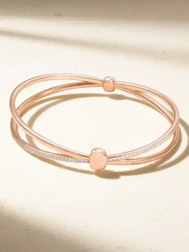 Pomellato Together Rhodium-plated 18-karat Rose Gold Diamond Bracelet | Thumbnail 1