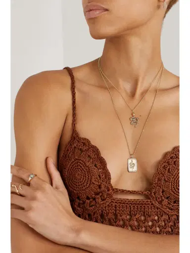 Sydney Evan Snake 14-karat Gold Diamond Necklace | Thumbnail 5 Sydney Evan Snake 14-karat Gold Diamond Necklace | Thumbnail 5