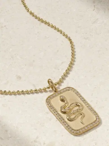 Sydney Evan Snake 14-karat Gold Diamond Necklace | Thumbnail 1 Sydney Evan Snake 14-karat Gold Diamond Necklace | Thumbnail 1