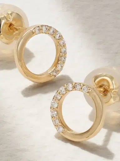 Melissa Joy Manning 14-karat Recycled Gold Diamond Earrings | Thumbnail 3 Melissa Joy Manning 14-karat Recycled Gold Diamond Earrings | Thumbnail 3