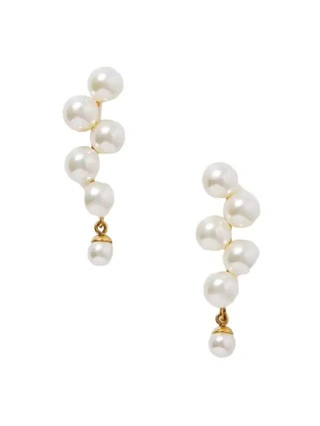 Marcella Gold-plated Faux Pearl Earrings -  - One size