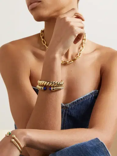 David Yurman Sculpted Cable 18-karat Gold Bracelet | Thumbnail 4