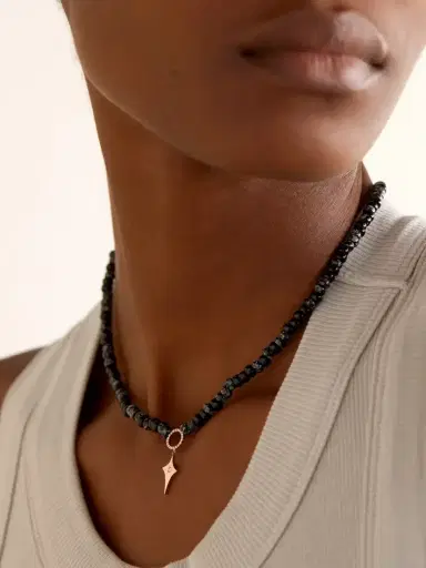 Diane Kordas 14-karat Rose Gold, Bead And Diamond Necklace | Thumbnail 2 Diane Kordas 14-karat Rose Gold, Bead And Diamond Necklace | Thumbnail 2