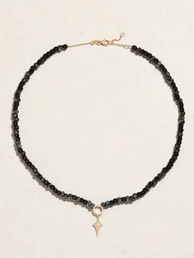 Diane Kordas 14-karat Rose Gold, Bead And Diamond Necklace | Thumbnail 4 Diane Kordas 14-karat Rose Gold, Bead And Diamond Necklace | Thumbnail 4