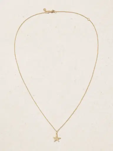 Sydney Evan Starfish 14-karat Gold Diamond Necklace | Thumbnail 4