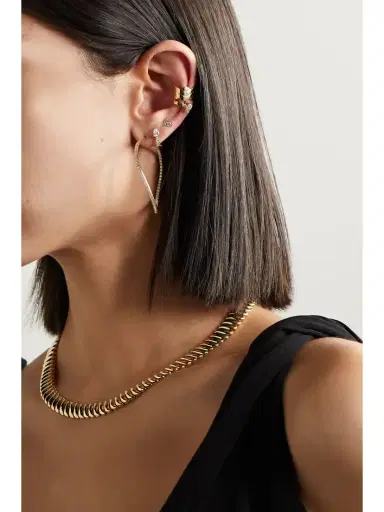 Anita Ko Twisted 18-karat Gold Diamond Hoop Earrings | Thumbnail 4 Anita Ko Twisted 18-karat Gold Diamond Hoop Earrings | Thumbnail 4