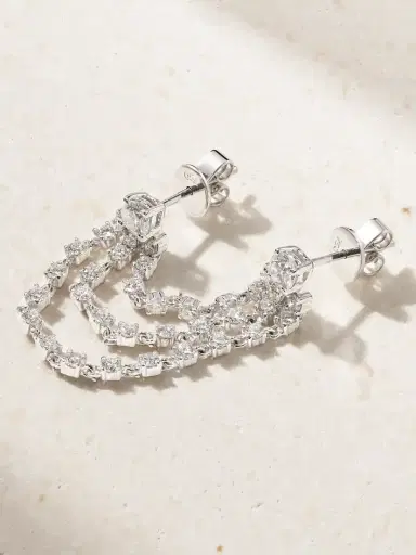 Anita Ko Bianca 18-karat White Gold Diamond Single Earring | Thumbnail 3