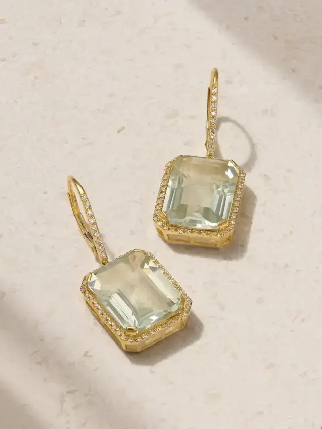 Portrait 18-karat Gold, Amethyst And Diamond Earrings