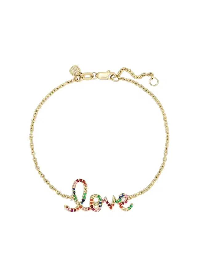Medium Love 14-karat Gold Multi-stone Bracelet