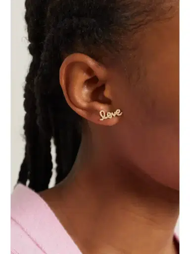 Sydney Evan Love 14-karat Gold Diamond Single Earring | Thumbnail 2