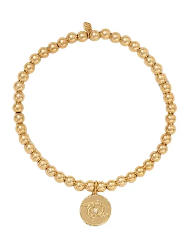 Sydney Evan Pisces 14-karat Gold Diamond Bracelet