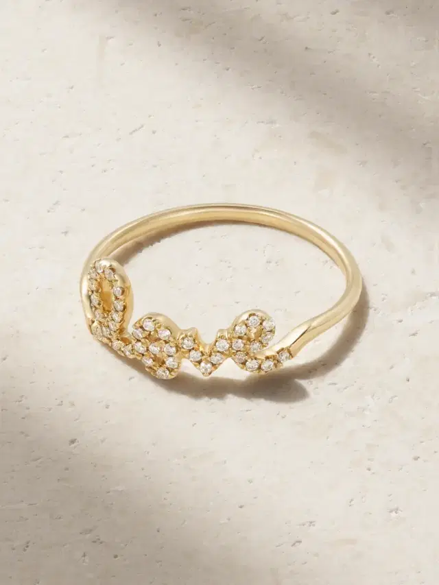 Love 14-karat Gold Diamond Ring - 7