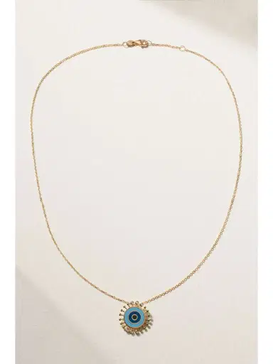 L’Atelier Nawbar Spiky Eye 18-karat Gold, Enamel And Diamond Necklace | Thumbnail 4 L’Atelier Nawbar Spiky Eye 18-karat Gold, Enamel And Diamond Necklace | Thumbnail 4