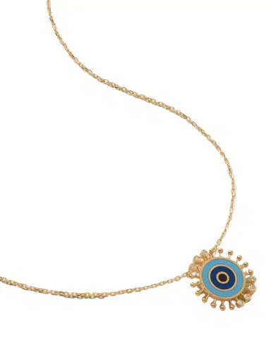 L’Atelier Nawbar Spiky Eye 18-karat Gold, Enamel And Diamond Necklace | Thumbnail 1 L’Atelier Nawbar Spiky Eye 18-karat Gold, Enamel And Diamond Necklace | Thumbnail 1