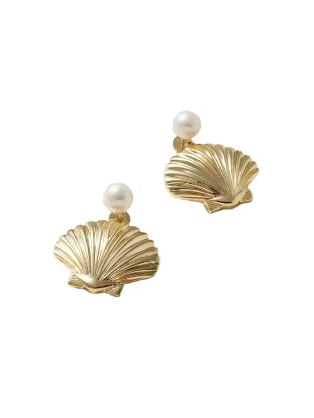 Mateo Venus 14-karat Gold Pearl Earrings