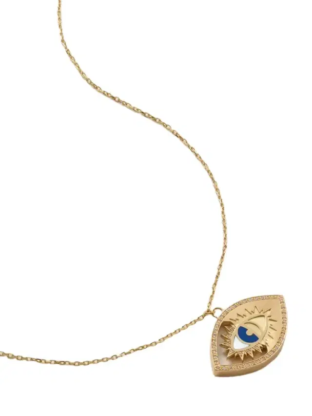 Eye On Biladi 18-karat Gold, Lapis Lazuli And Diamond Necklace