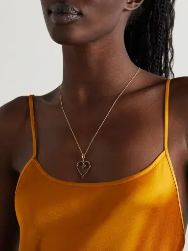 Ileana Makri Miracle Love 18-karat Gold, Diamond And Emerald Necklace | Thumbnail 2 Ileana Makri Miracle Love 18-karat Gold, Diamond And Emerald Necklace | Thumbnail 2