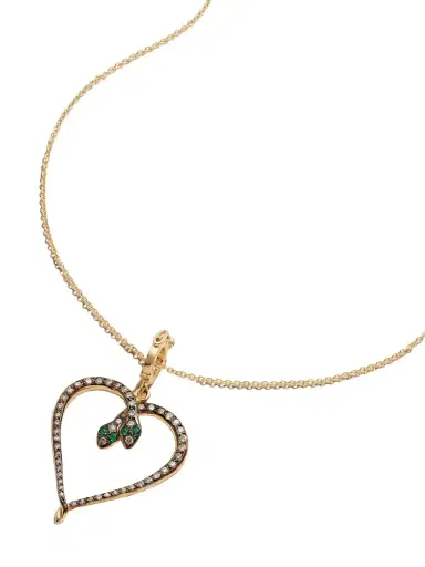 Ileana Makri Miracle Love 18-karat Gold, Diamond And Emerald Necklace | Thumbnail 1 Ileana Makri Miracle Love 18-karat Gold, Diamond And Emerald Necklace | Thumbnail 1