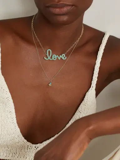 Sydney Evan 14-karat Gold, Turquoise And Diamond Necklace | Thumbnail 5 Sydney Evan 14-karat Gold, Turquoise And Diamond Necklace | Thumbnail 5
