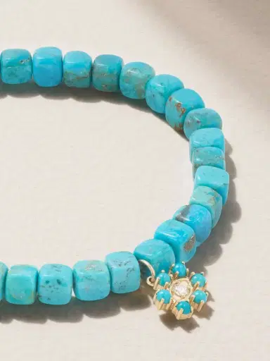 Sydney Evan Eye 14-karat Gold Turquoise Bracelet | Thumbnail 4 Sydney Evan Eye 14-karat Gold Turquoise Bracelet | Thumbnail 4
