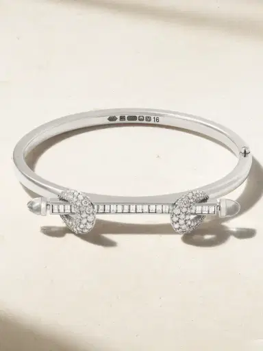 Ananya Chakra Icon 18-karat White Gold, Diamond And Quartz Bangle | Thumbnail 2 Ananya Chakra Icon 18-karat White Gold, Diamond And Quartz Bangle | Thumbnail 2