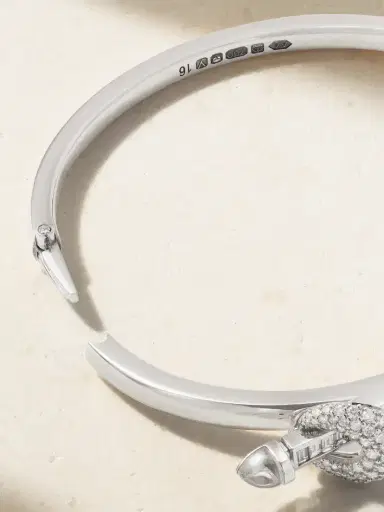 Ananya Chakra Icon 18-karat White Gold, Diamond And Quartz Bangle | Thumbnail 4 Ananya Chakra Icon 18-karat White Gold, Diamond And Quartz Bangle | Thumbnail 4