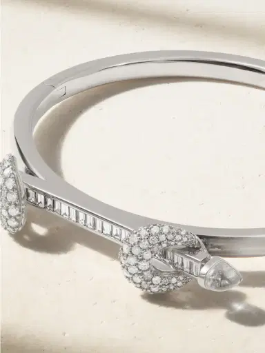 Ananya Chakra Icon 18-karat White Gold, Diamond And Quartz Bangle | Thumbnail 5 Ananya Chakra Icon 18-karat White Gold, Diamond And Quartz Bangle | Thumbnail 5