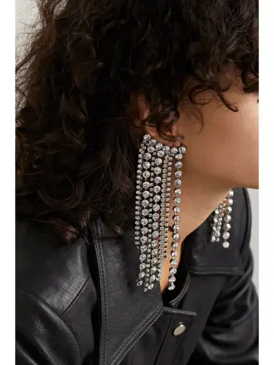 Isabel Marant Midnight Dancin Silver-tone Crystal Earrings | Thumbnail 2
