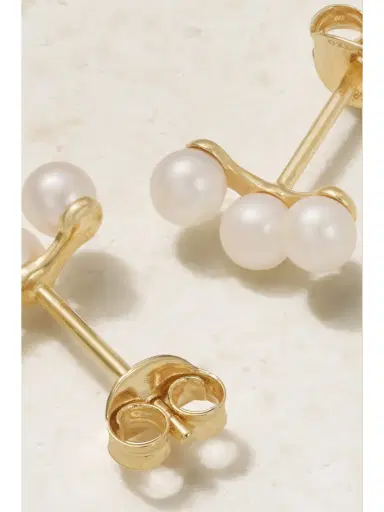 Mateo Trio 14-karat Gold Pearl Earrings | Thumbnail 3 Mateo Trio 14-karat Gold Pearl Earrings | Thumbnail 3