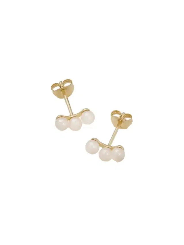 Mateo Trio 14-karat Gold Pearl Earrings