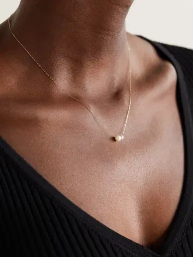 Mateo Duo 14-karat Gold Pearl Necklace | Thumbnail 2