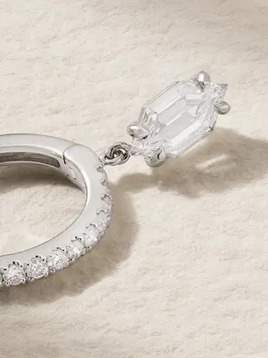 Anita Ko Huggies 18-karat White Gold Diamond Single Earring | Thumbnail 3